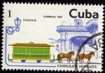 Sellos de America - Cuba -  Carruajes Antiguos .- TRANVIA