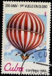 Stamps Cuba -  200 ANIV.- 1º VUELO EN GLOBO