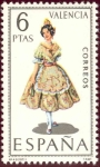 Stamps Spain -  1971 Trajes Típicos Españoles. Valencia - Edifil:2014