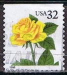 Stamps United States -  Scott  3049 Rosa Amarilla