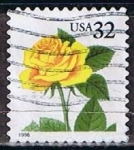 Stamps United States -  Scott  3049 Rosa Amarilla (2)