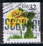 Stamps United States -  Scott  3049 Rosa Amarilla (3)