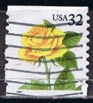 Stamps United States -  Scott  3054 Rosa Amarilla (2)