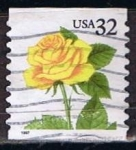 Stamps United States -  Scott  3054 Rosa Amarilla (7)