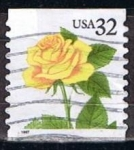 Stamps United States -  Scott  3054 Rosa Amarilla (9)