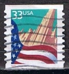 Stamps United States -  Scott  3281  Bandera y Ciudad (2)