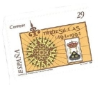 Stamps Spain -  V Cent.Tratado de Tordesillas