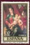 Stamps Spain -  1970 Día del Sello. Luis de Morales. La virgen con los Niño Jesus y Juan - Edifil:1965