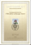 Sellos de Europa - Alemania -  hoja emision 1ºdia (750 jahre Limburger Dom)