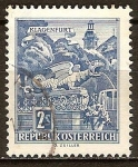 Stamps Austria -  Fuente del Dragón en Klagenfurt (a).