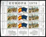 Stamps Spain -  Hoja Expo Filatelica Europa ´78 Recuerdo