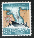 Sellos de Europa - Espa�a -  1354-   XXV aniversario del Alzamiento Nacional. Paso del Estrecho.