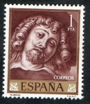 Stamps Spain -  1435-  Pedro Pablo Ru-bens. Autorretrato de Rubens, Fragmento  de 