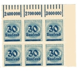 Stamps : Europe : Germany :  Bloque de 6 - Cifras