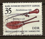 Stamps Germany -  Colección de Historia de la Medicina de Karl-Sudhoff-Instituto de Leipzig-DDR.