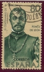 Stamps Spain -  1960 Forjadores de America. Ponce de Leon - Edifil:1300