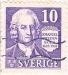 Sellos de Europa - Suecia -  250 ANIV. DEL NACIMIENTO DEL FILÓSOFO EMANUEL SWEDENBORG. DENT. 4 LADOS Y&T Nº 247a