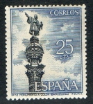 Sellos de Europa - Espa�a -  1643- Serie turística. Monumento a Colón. Barcelona.