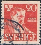 Sellos de Europa - Suecia -  CINCUENTENARIO DE LA MUERTE DEL POETA VIKTOR RYDBERG. Y&T Nº 315