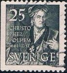 Stamps Sweden -  BICENT. DE LA MUERTE DE CHRISTOPHER POLHEM, INVENTOR E INGENIERO. DENT. A 3 LADOS. Y&T Nº 364a