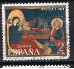 Sellos de Europa - Espa�a -  Edifil  2061  Navidad´71  Fragmento del altar de Avila. 