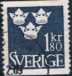 Sellos de Europa - Suecia -  ESCUDO 1961-68. Y&T Nº 476A