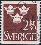 Sellos de Europa - Suecia -  ESCUDO 1961-68. Y&T Nº 477A