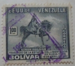 Stamps Venezuela -  TRASLADO DE LA ESTATUA DEL LIBERTADOR EN NUEVA YORK 19 DE ABRIL DE 1951