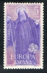 Stamps Spain -  1676- Europa- CEPT. San Benito , Patrón de Europa.