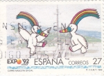 Sellos de Europa - Espa�a -  EXPO- 92 - Sevilla -Curro mascota