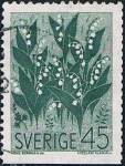 Stamps Sweden -  FLORES SALVAJES DE LOS PAISES NÓRDICOS. LIRIO DEL VALLE. Y&T Nº 592