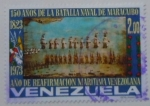 Stamps Venezuela -  150 ANIVERSARIO DE LA BATALLA DE MARACAIBO AÑO DE REAFIRMMACION MARITIMA VENEZOLANA