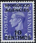 Stamps United Kingdom -  Jorge VI  , colonias (Marruecos)