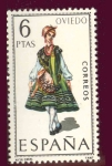 Sellos del Mundo : Europa : Espa�a : 1969Trajes tipicos españoles. Oviedo - Edifil:1909