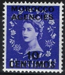 Sellos de Europa - Reino Unido -  Isabel II,  colonias, ( Marruecos )