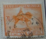 Stamps Venezuela -  TRASLADO DE LA ESTATUA DEL LIVERTADOR EN NUEVA YORK 19 DE ABRIL DE 1951