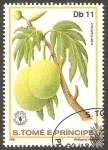 Stamps So Tom and Prncipe -  artocarbus altilis