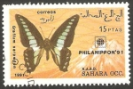 Stamps Morocco -  Mariposa grafium sarpedon