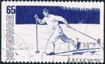 Sellos de Europa - Suecia -  DEPORTES DE INVIERNO CON SKIS. CARRERA DE FONDO. Y&T Nº 816