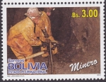 Stamps America - Bolivia -  Trabajos y Oficios - Minero