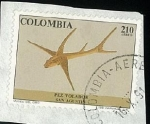 Stamps Colombia -  Pez volador