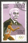 Stamps Laos -  Centº del C.O.I., Pierre de Coubertin