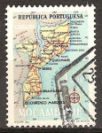 Sellos del Mundo : Africa : Mozambique : Mapa de Mozambique.