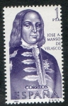 Stamps Spain -  1752-  Forjadores de América. José A. Manso ( 1667- ? ).