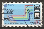 Stamps Germany -  Europa.Representación esquemática de los compuestos de la RDSI. 