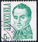 Sellos de America - Venezuela -  RETRATO DE SIMÓN BOLIVAR 1976. DENT HORIZONTAL. Y&T Nº 968A