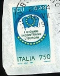 Sellos de Europa - Italia -  I Giovani Incontrano L'Europa