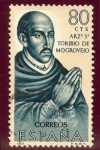 Stamps Spain -  1964 forjadores de America. Santo Toribio de Mogrovejo - Edifil:1624