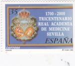 Sellos de Europa - Espa�a -  1700-2000 Tricentenario real academia de medicina  Sevilla (A)