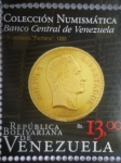 Sellos de America - Venezuela -  Colección Nunismática Bco. de Venezuela.Emisión Filatélica conmemorativa Año del Oro (1de6)